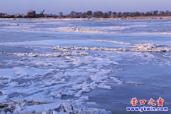 寒潮來襲 營口大遼河即將全面封凍